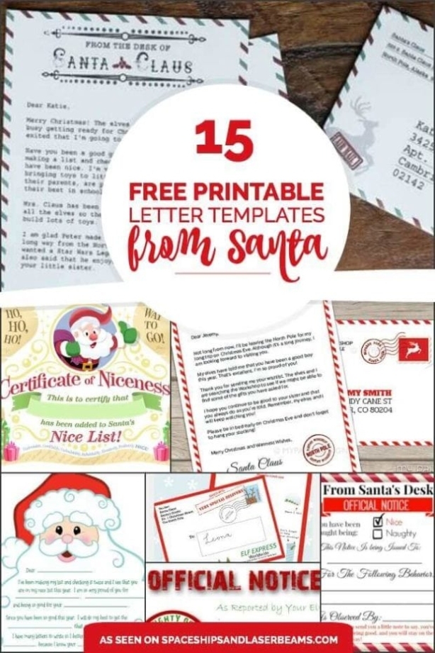 20 Free Printable Letters To Santa Templates – Spaceships And Laser Beams Pertaining To Free Letters From Santa Template