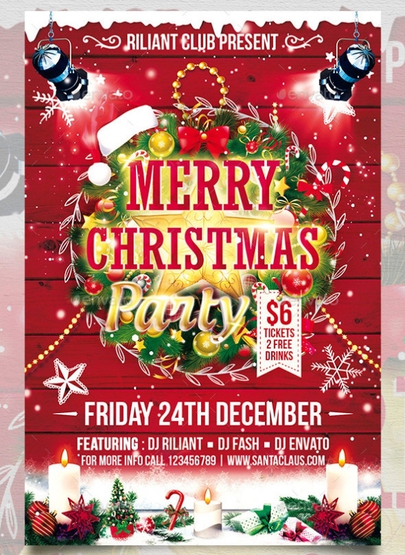 20+ Inspiration Merry Christmas Party Flyer Blank Free Christmas Flyer With Free Holiday Party Flyer Templates