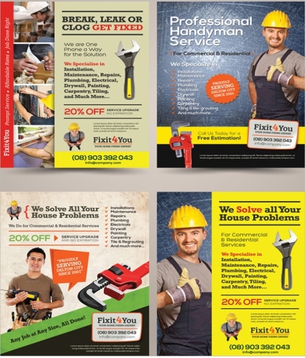 20 + Plumber Flyers – Word, Psd, Publisher | Free & Premium Templates Within Service Flyer Template Free