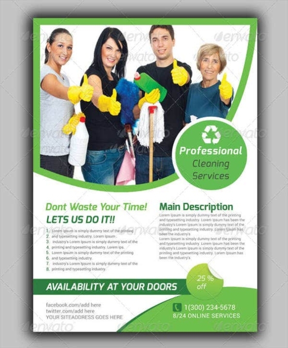 20+ Sample Cleaning Company Brochure Templates - Ai, Psd | Free for House Cleaning Flyer Template