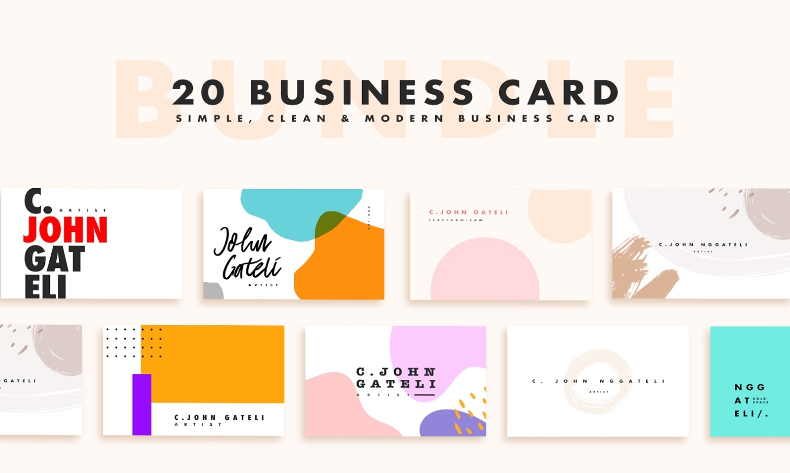 20 Simple Business Card Photoshop Template - Psd File Throughout Business Card Size Photoshop Template