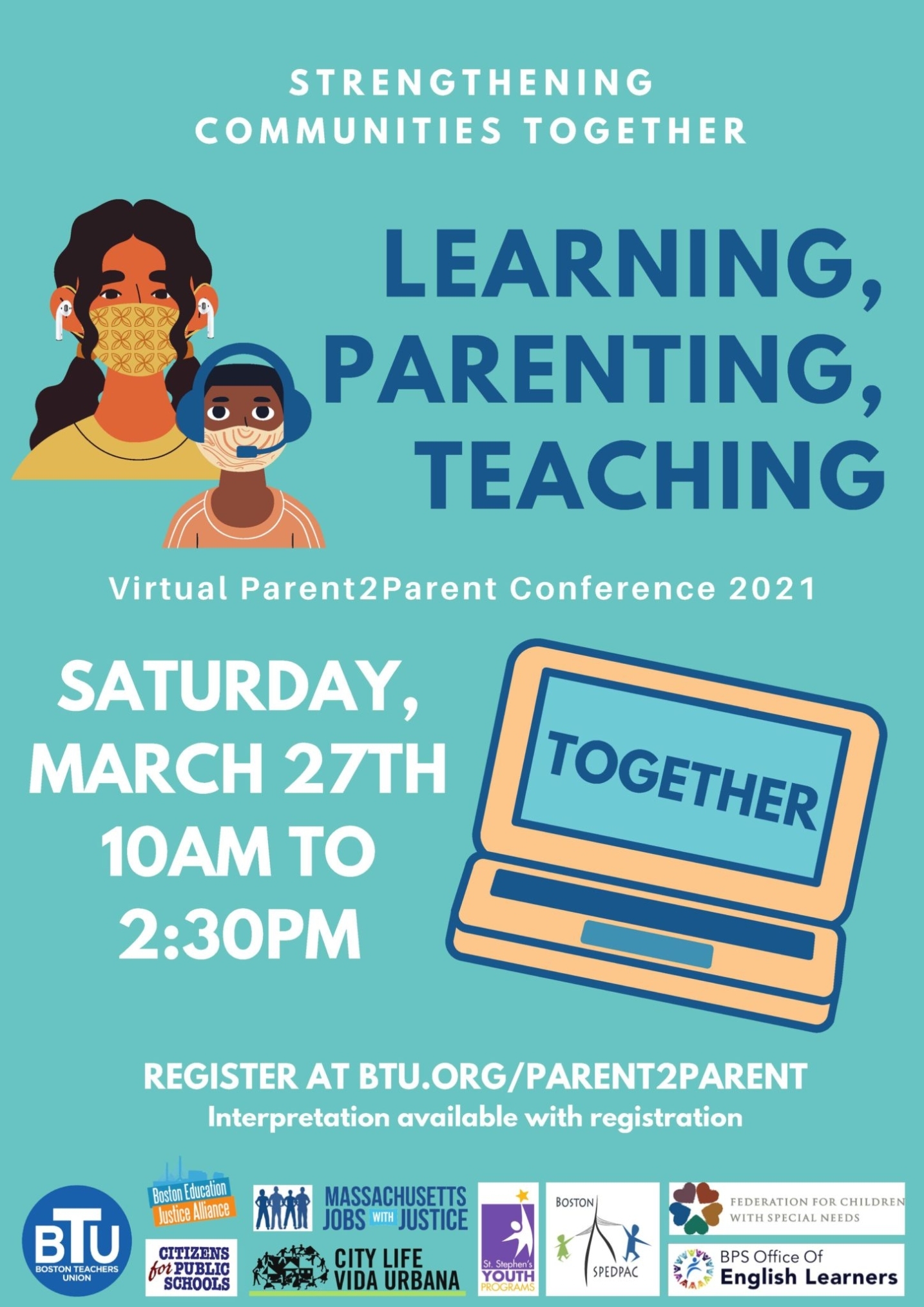 2021 Parent 2 Parent Conference | Boston Teachers Union Pertaining To Parent Teacher Conference Flyer Template