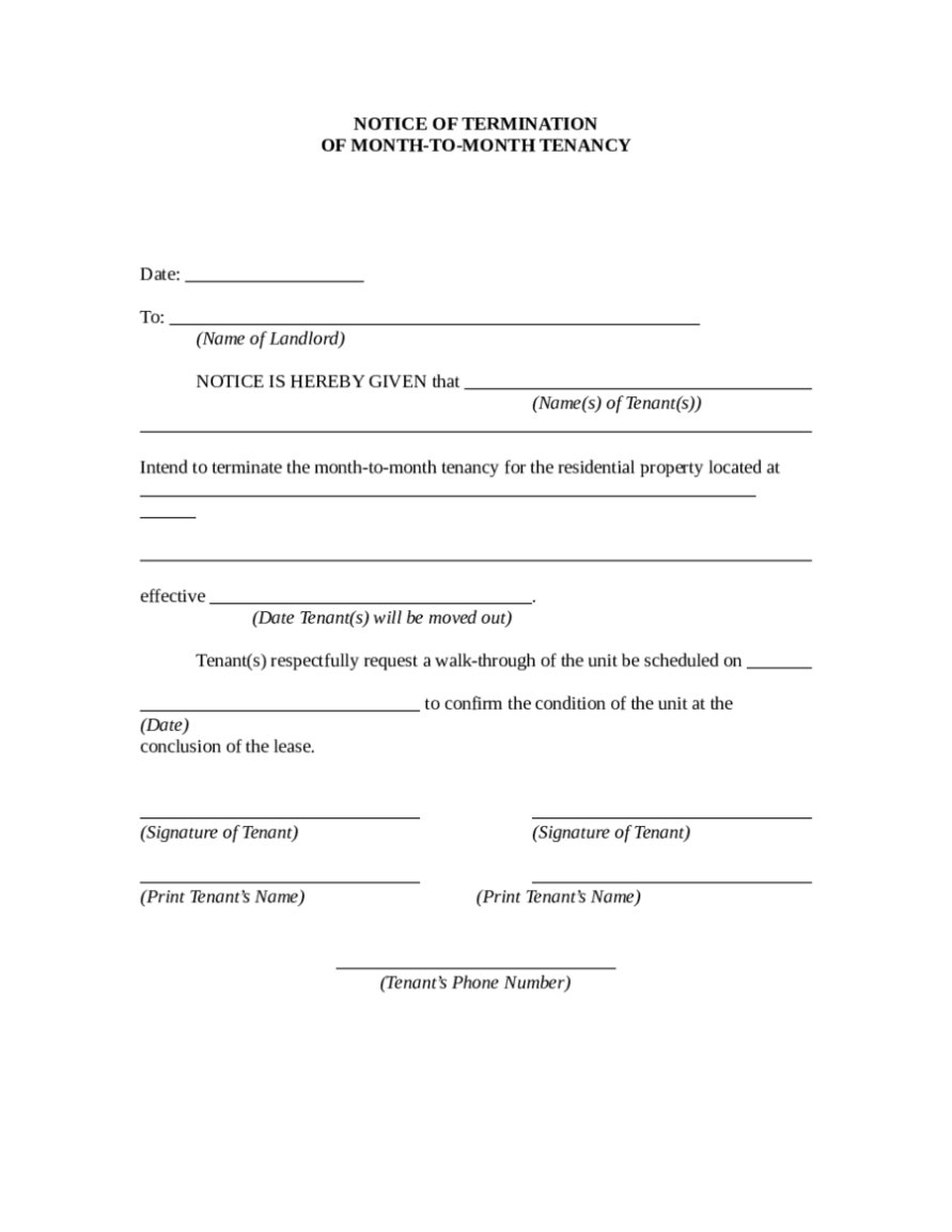 2022 Lease Termination Form – Fillable, Printable Pdf & Forms | Handypdf Pertaining To Early Termination Of Lease Agreement Template