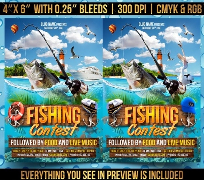 22+ Best Fishing Flyer Templates 2020 - Templatefor Inside Fishing Tournament Flyer Template