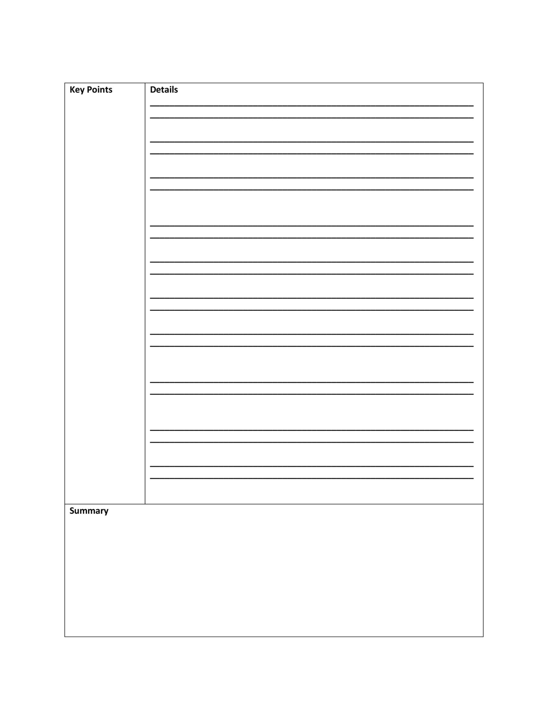 22 Cornell Note Taking Template Word – Free Popular Templates Design Inside Note Taking Template Word