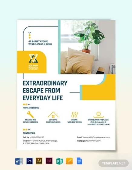 23+ Apartment Flyer Templates – Free Downloads | Template Throughout Apartment Rental Flyer Template