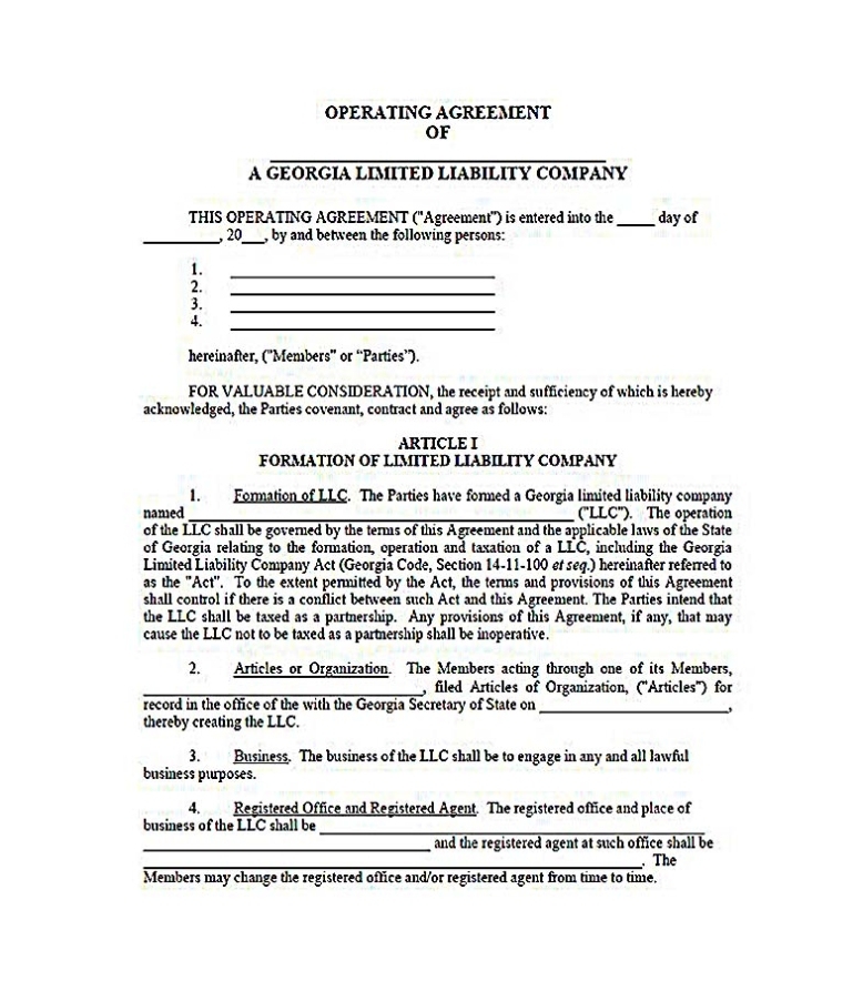 23+ Llc Operating Agreement Template Intended For Corporation Operating Agreement Template
