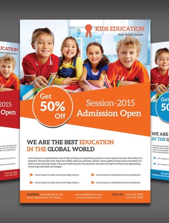 25+ Best Academic Flyer Templates &amp; Designs - Word, Psd, Eps | Free intended for Free Templates For Flyers Microsoft Word