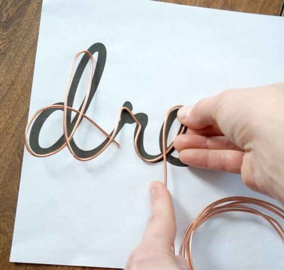 25 Creative Diy Wire Projects 2018 Regarding Wire Hanger Letter Template