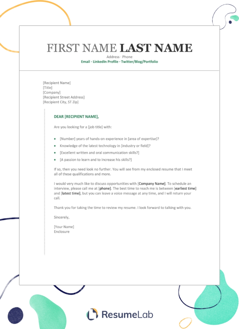 25 Free Cover Letter Templates For Google Docs [2022] For Google Cover Letter Template