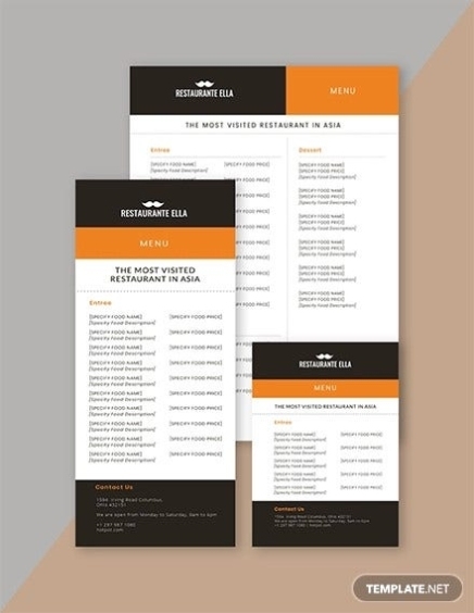 25+ Restaurant Menu Templates – Free Sample, Example Format Download Within Blank Restaurant Menu Template
