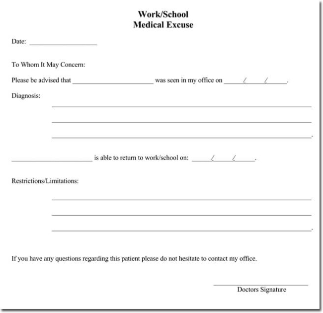 28+ Free Doctor'S Note Templates & Forms To Create Doctor'S Excuse Intended For S Note Templates