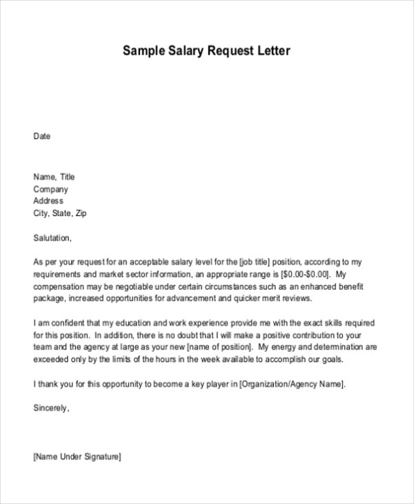 3 Free Salary Letter Sample Pdf Download Docx – * Salary Within Request For Raise Letter Template