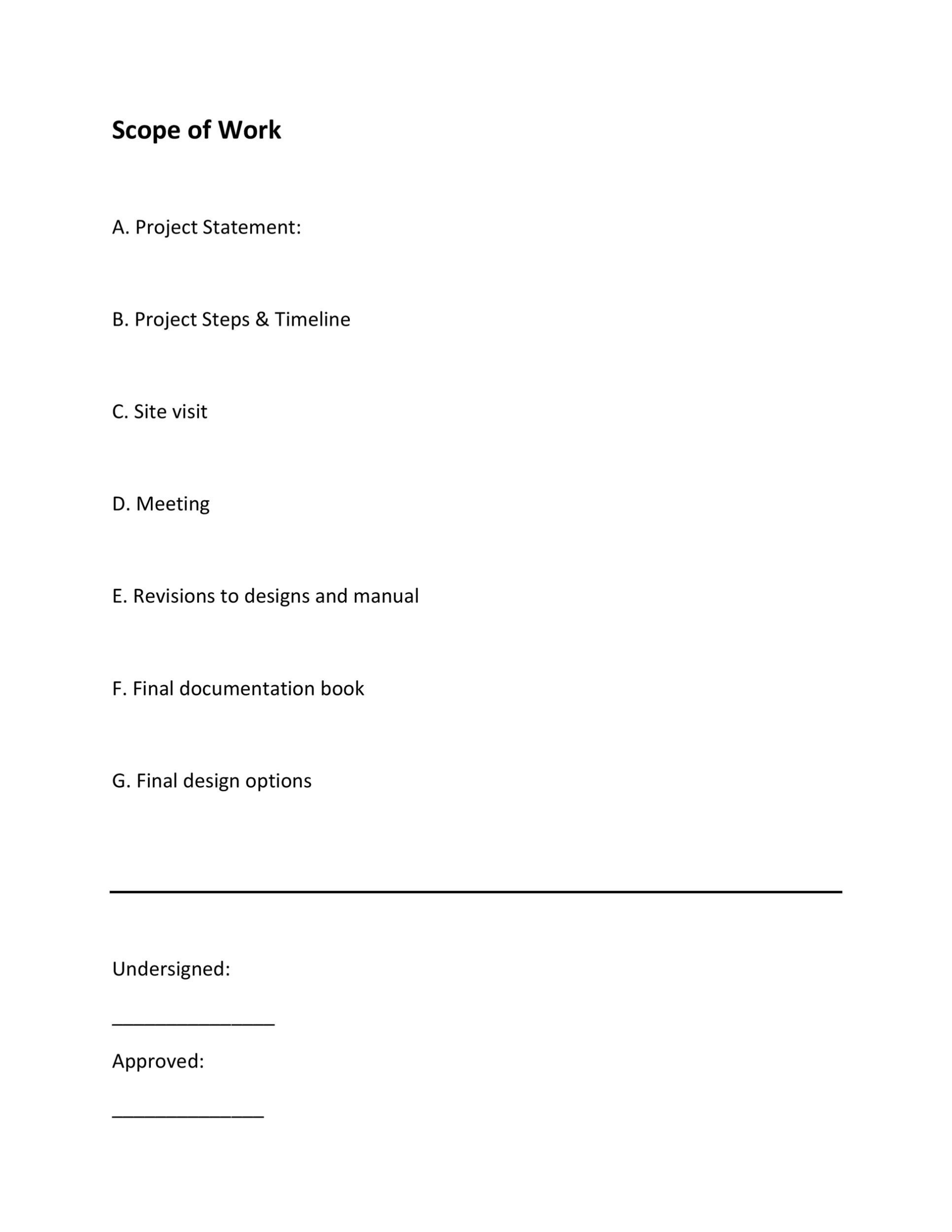 30 Ready-To-Use Scope Of Work Templates &amp; Examples inside Scope Of Work Agreement Template