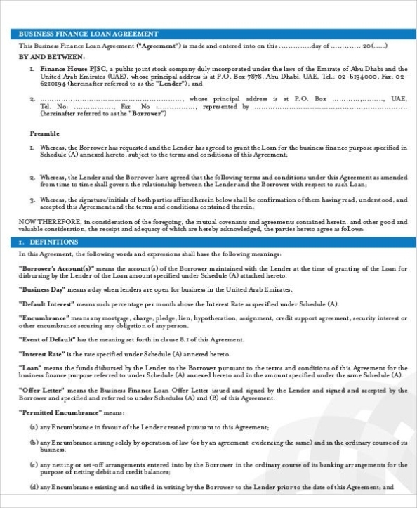 31+ Loan Agreement Templates - Word, Pdf, Pages | Free & Premium Templates In Free Binding Financial Agreement Template