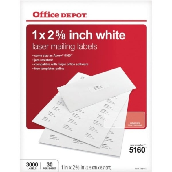 31 Office Depot Label Printing - Labels For You regarding Office Depot Address Label Template