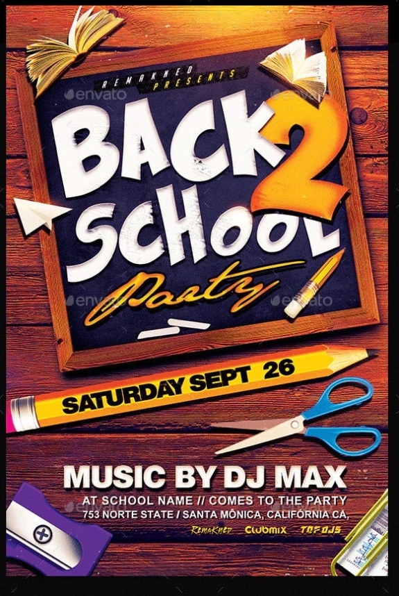 34+ Back To School Flyers Template – Psd, Ai, Eps, Word | Free In Back To School Party Flyer Template