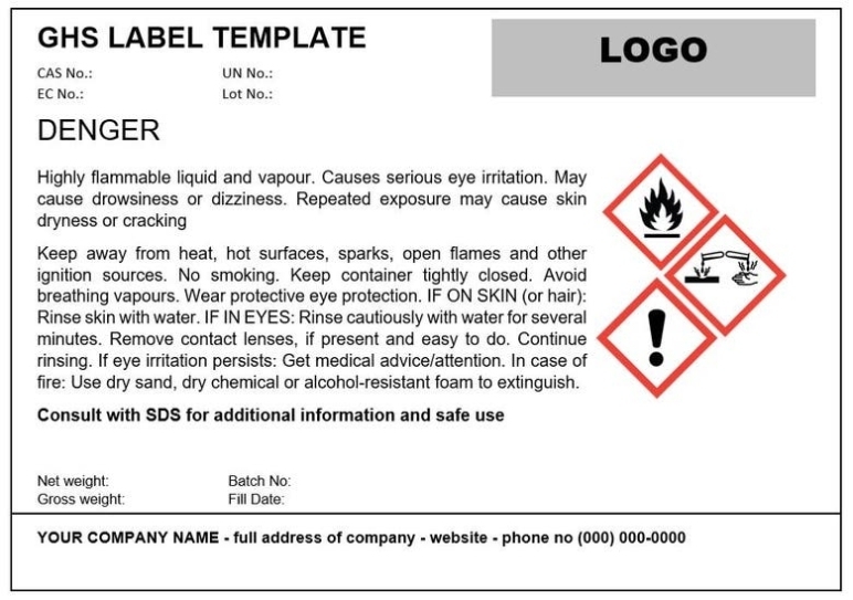 34 Ghs Label Template Word – Labels 2021 In Free Ghs Label Template