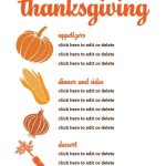 35 Awesome Thanksgiving Menu Templates ᐅ Templatelab Thanksgiving Day Pertaining To Thanksgiving Menu Template Printable