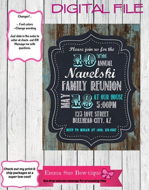 35+ Family Reunion Invitation Templates - Psd, Vector Eps, Png | Free Throughout Family Reunion Flyer Template