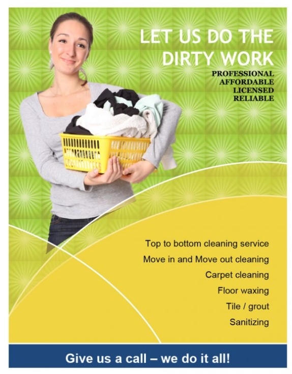 35 House Cleaning Flyers [Free] – Printabletemplates Within House Cleaning Flyer Template