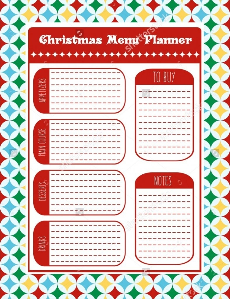 35+ Menu Planner Templates - Free Sample, Example Format Download Intended For Christmas Day Menu Template