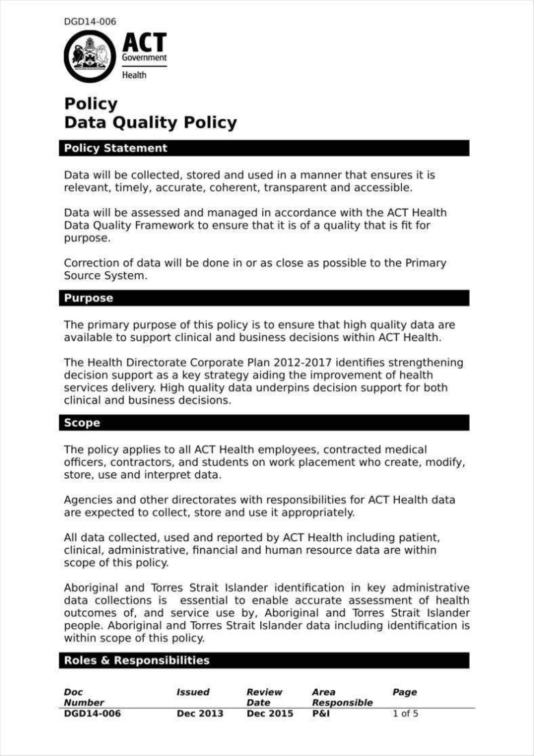 35+ Policy Template Samples - Free Pdf, Word Format Download | Free Within Customer Data Privacy Policy Template