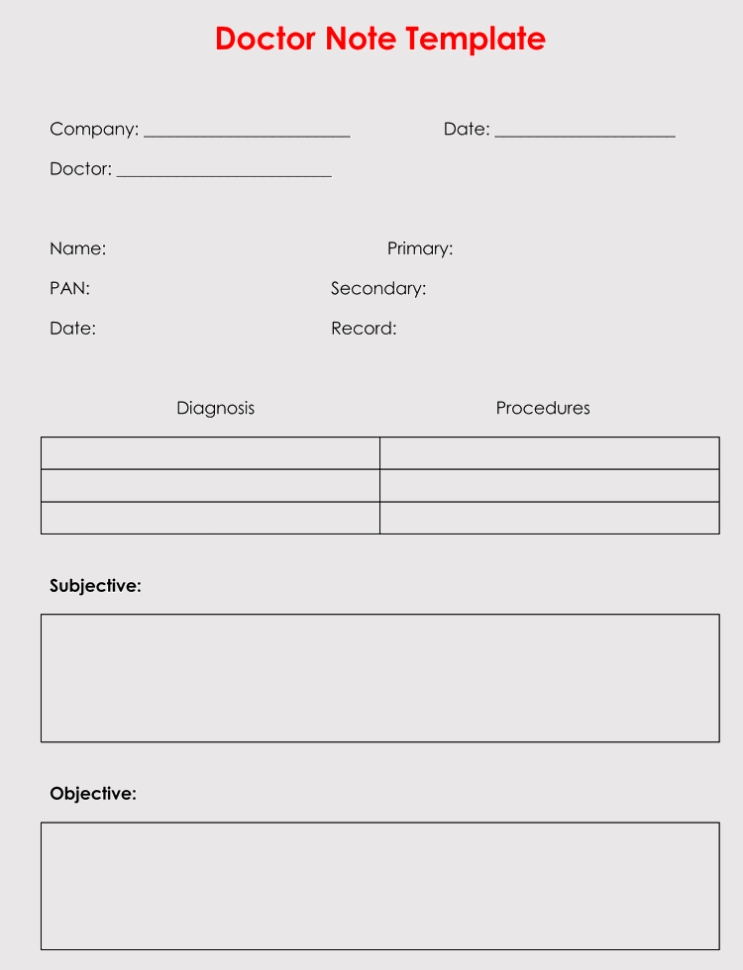 36 Free Fill In Blank Doctors Note Templates (For Work & School) Intended For Dr Notes Templates
