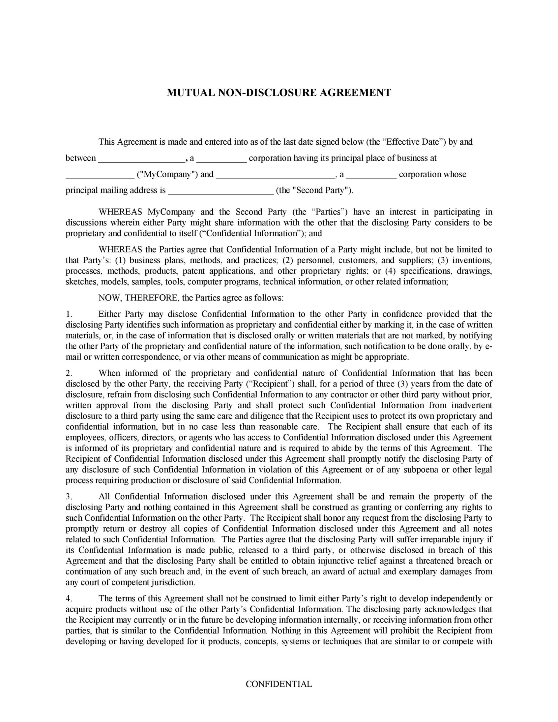 [36+] Free Standard Non Disclosure Agreement Template Vincegray2014 Throughout Film Non Disclosure Agreement Template