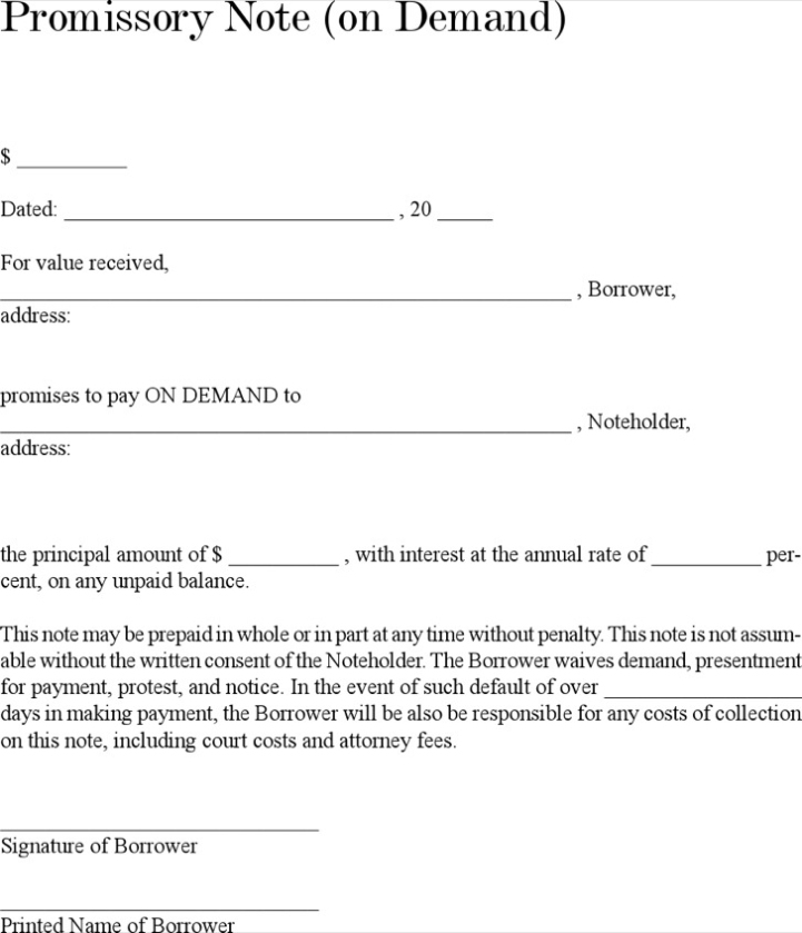 38+ Promissory Note Templates Free Download throughout non recourse loan agreement template
