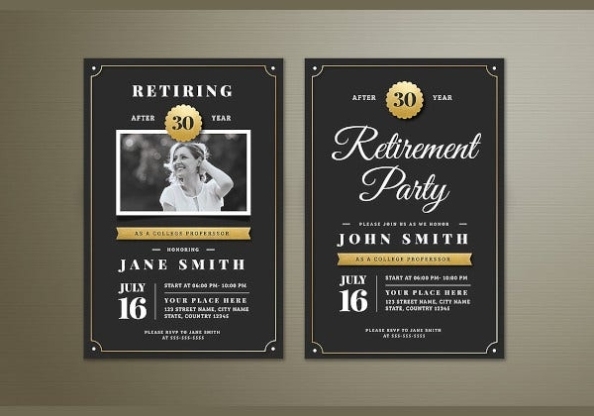 4+ Retirement Invitation Flyer Templates In Ai | Psd | Free & Premium Intended For Free Retirement Flyer Templates