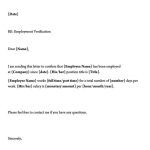 40+ Employment Verification Letter Samples [Free Templates] In Employment Verification Letter Template Word