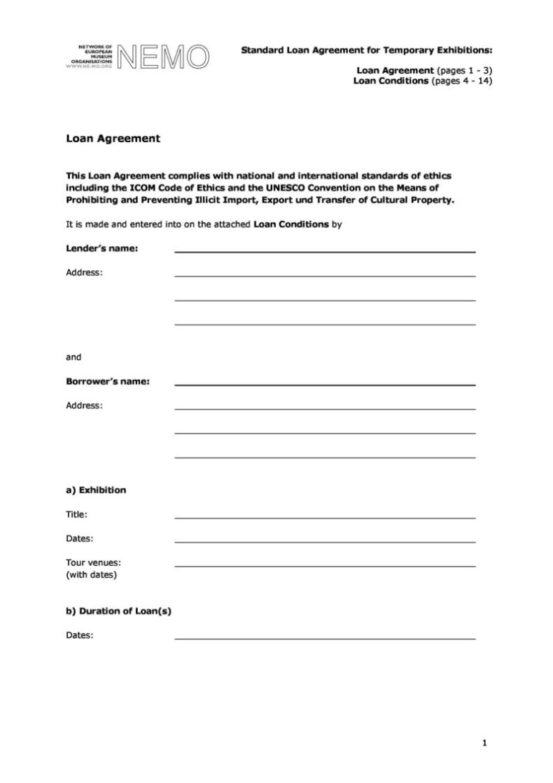 40+ Free Loan Agreement Templates [Word & Pdf] ᐅ Templatelab In Legal Contract Template For Borrowing Money