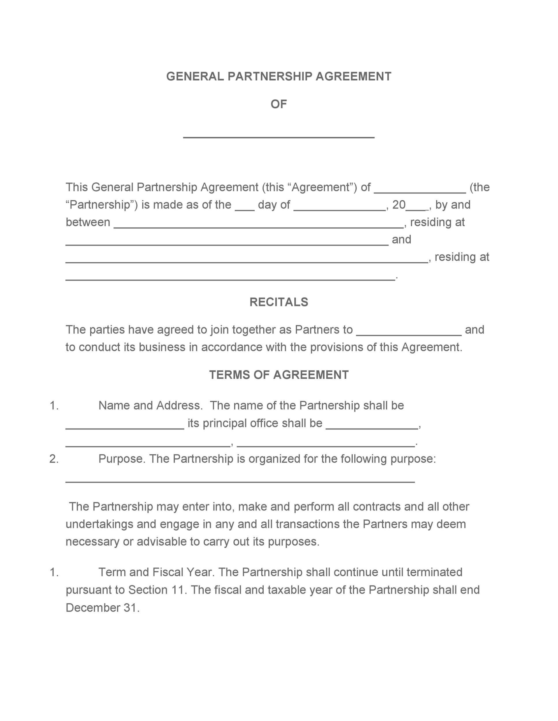 40+ Free Partnership Agreement Templates (Business, General) Inside Small Business Agreement Template