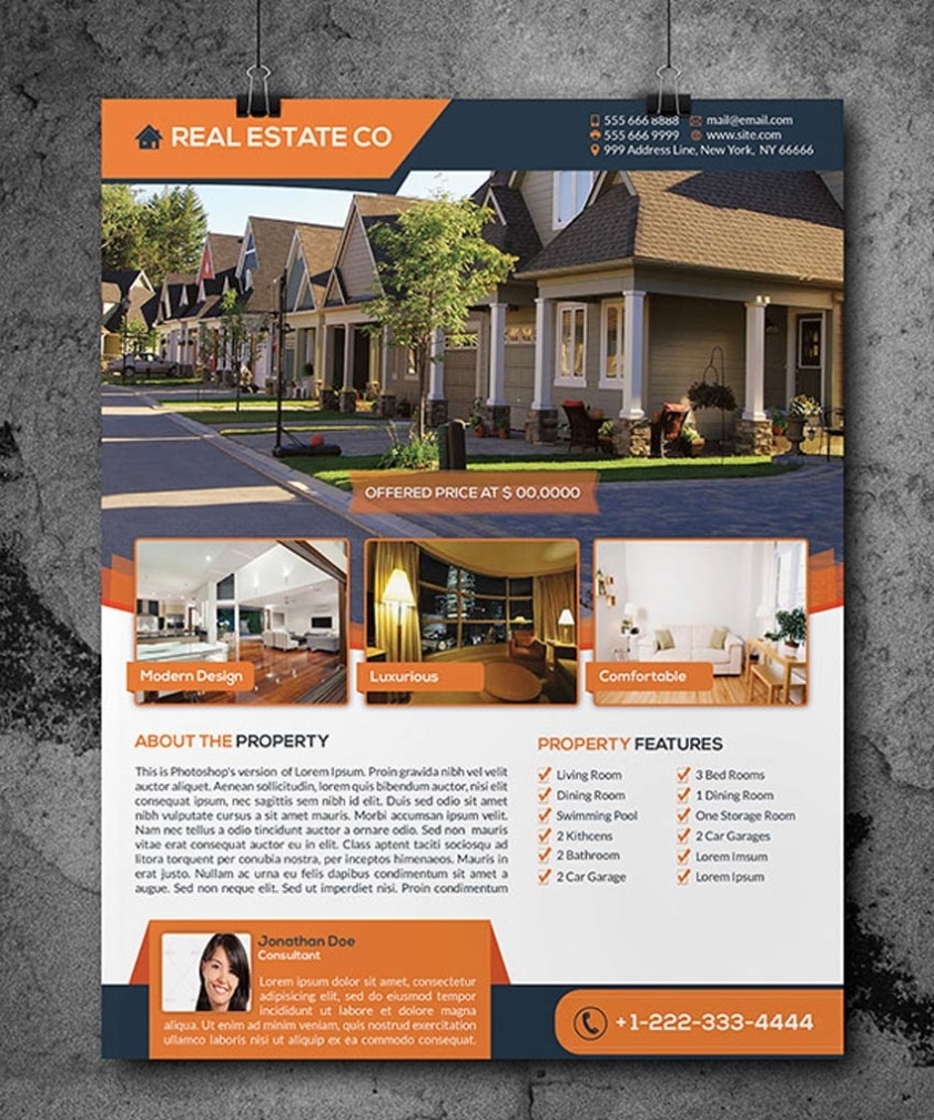 40 Professional Real Estate Flyer Templates Within Realtor Flyer Template