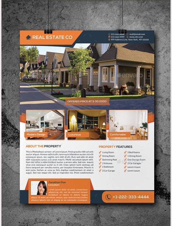 44+ Psd Real Estate Marketing Flyer Templates | Free & Premium Templates Throughout Free Ad Flyer Templates