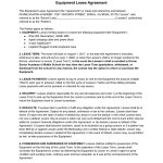 44 Simple Equipment Lease Agreement Templates ᐅ Templatelab intended for party equipment rental agreement template