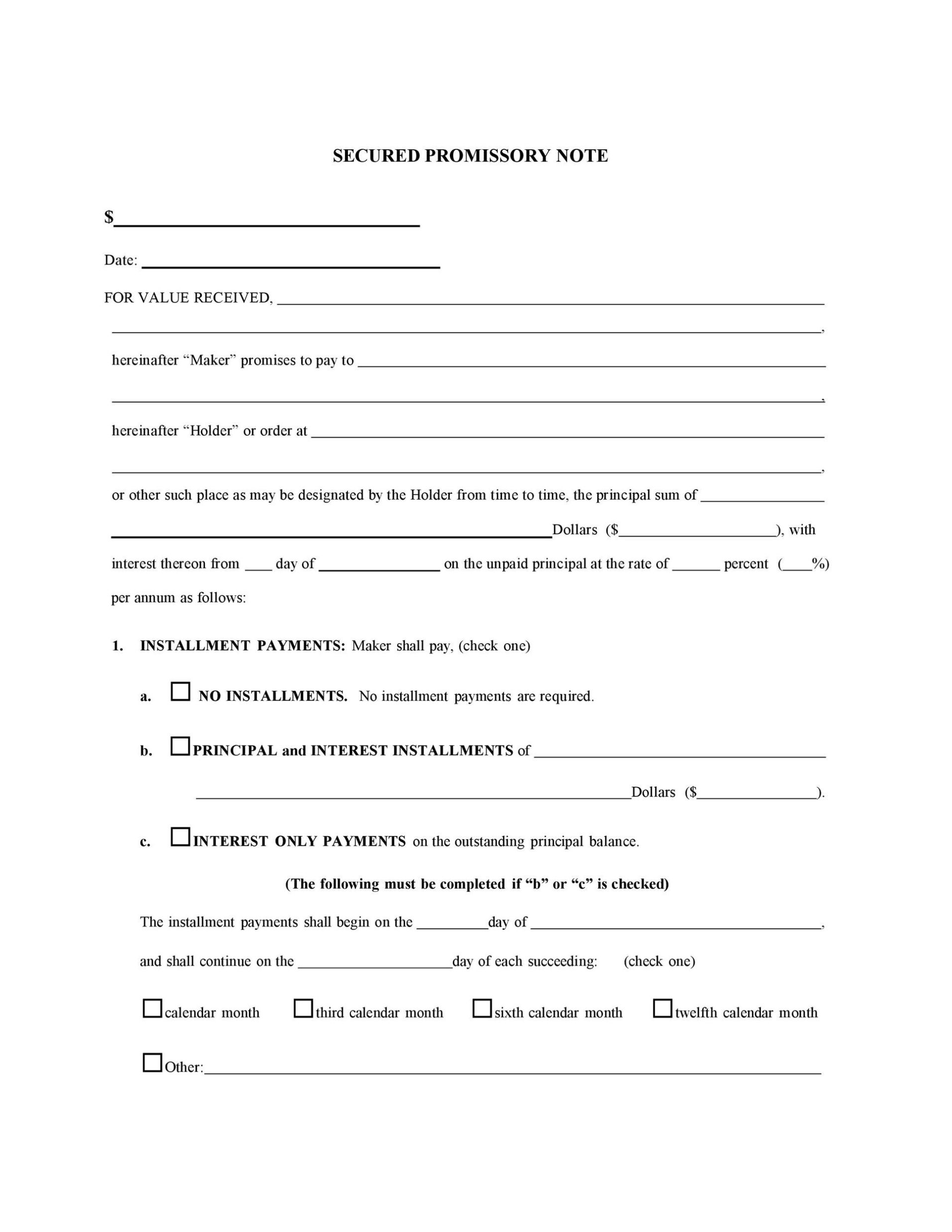 45 Free Promissory Note Templates & Forms [Word & Pdf] - Template Lab Intended For Auto Promissory Note Template