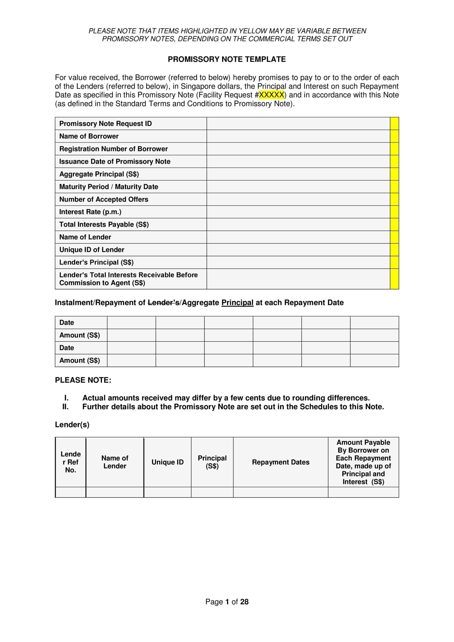 45 Free Promissory Note Templates & Forms [Word & Pdf] – Template Lab Intended For Promisorry Note Template
