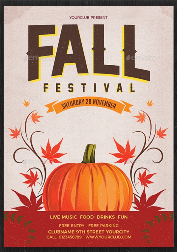 46+ Fall Flyer Templates Free Psd, Word Design Ideas Throughout Fall Festival Flyer Templates Free