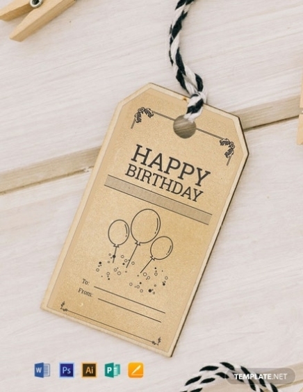 48+ Free Tag Templates - Word | Psd | Indesign | Apple (Mac) Pages Pertaining To Birthday Labels Template Free