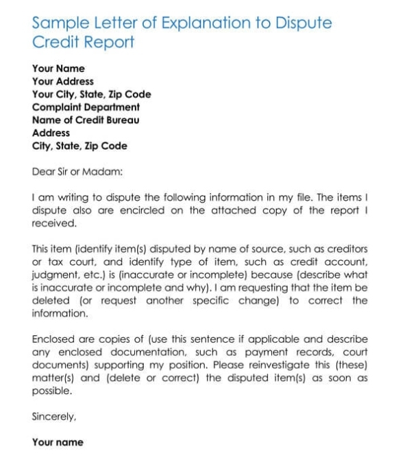 5 Best Sample Credit Report Dispute Letters | Overview & Guide With Regard To Dispute Letter To Creditor Template