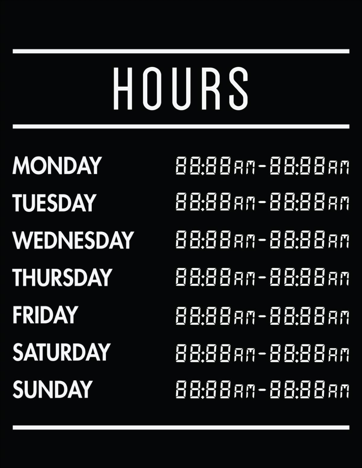 50 Free Business Hours Of Operation Sign Templates | Customize & Print In Printable Business Hours Sign Template