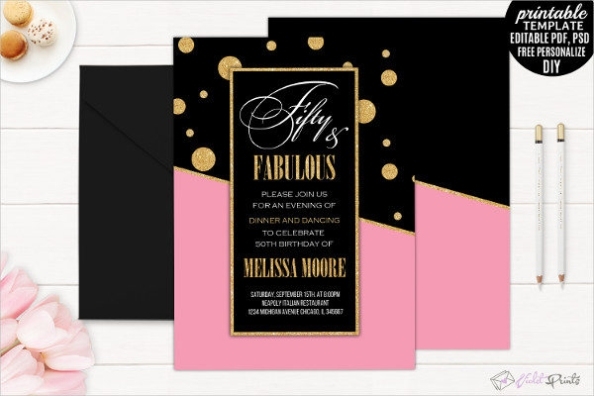 50Th Birthday Invitation Templates – 21+ Free & Premium Download For 50Th Birthday Flyer Template Free