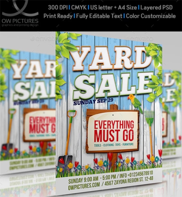 52+ Yard Sale Flyer Templates – Free Psd Vector Psd Eps Ai Downloads With Yard Sale Flyer Template