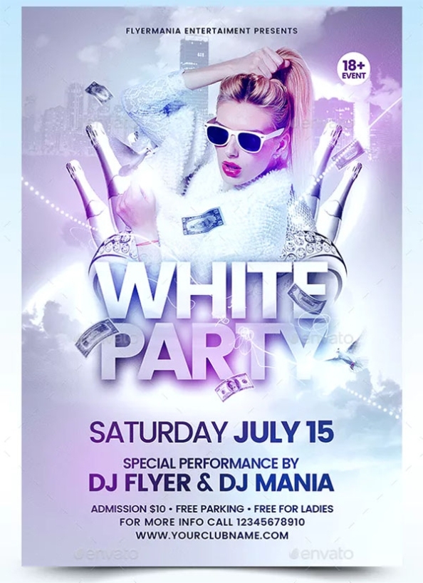 53+ White Party Flyer Templates – Free Psd Vector Png Pdf Downloads In Simple Flyer Template Psd