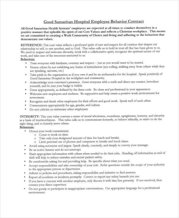 6+ Behavior Contract Templates – Free Word, Pdf Format Download | Free Pertaining To Good Behavior Contract Templates