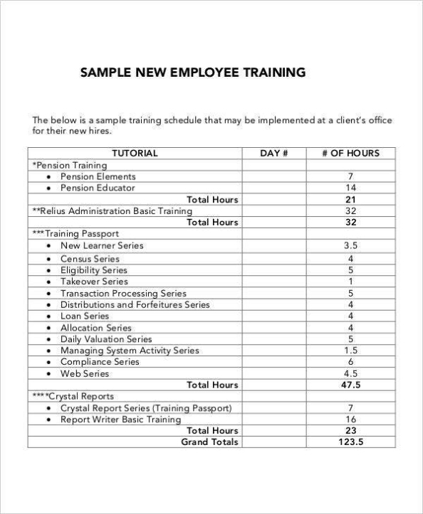 6+ Employee Training Plan Templates -Free Samples, Examples Format in Training Agenda Template