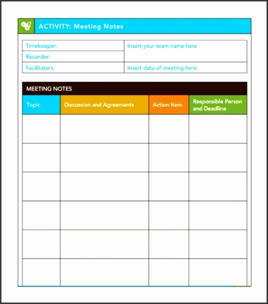6 Printable Meeting Minutes – Sampletemplatess – Sampletemplatess For Meeting Agenda Notes Template