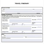 6 Sample Travel Itinerary Templates To Download | Sample Templates inside Sample Business Travel Itinerary Template